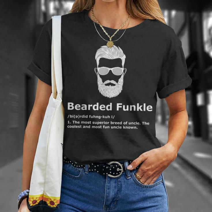 Mens Bearded Funkle Funny Uncle Definition Unisex T-Shirt Gifts for Her