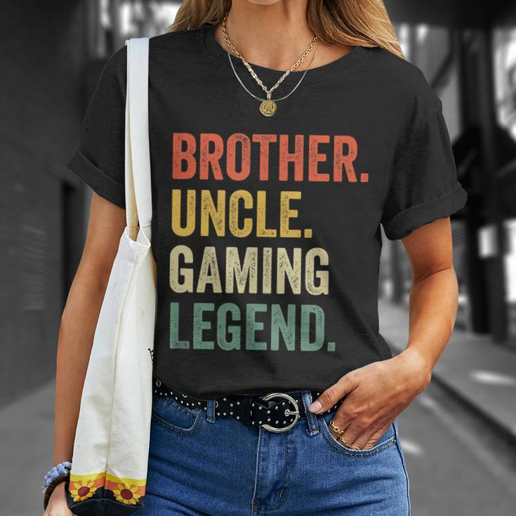 Mens Funny Gamer Brother Uncle Gaming Legend Vintage Video Game Tshirt Unisex T-Shirt Gifts for Her