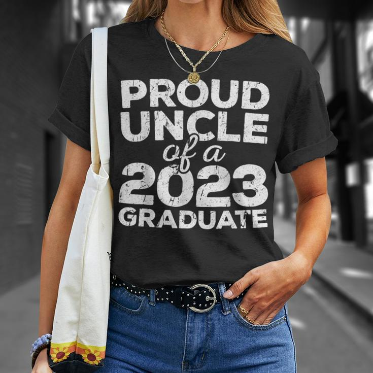 Mens Proud Uncle Of A 2023 Graduate Class Graduation Unisex T-Shirt Gifts for Her