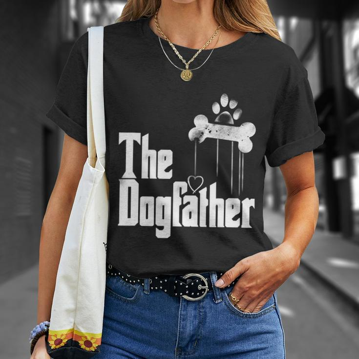 Mens The Dogfather Shirt Dad Dog Tshirt Funny Fathers Day Tee Tshirt Unisex T-Shirt Gifts for Her