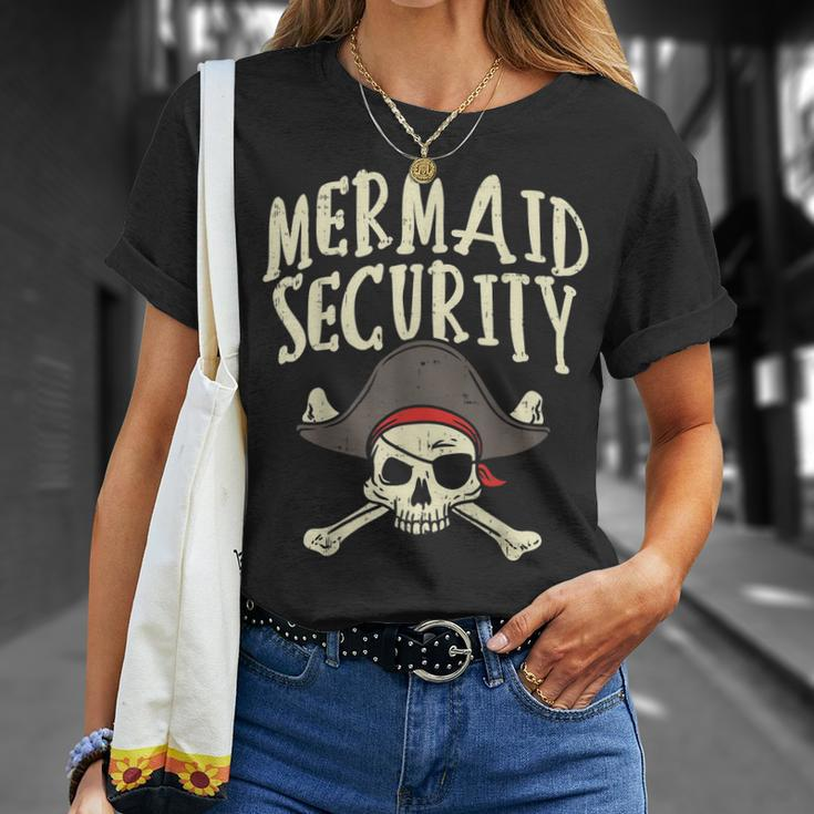 Mermaid Security Pirate Matching Family Party Dad Brother Unisex T-Shirt Gifts for Her