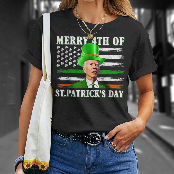 Merry 4Th Of St Patricks Day Joe Biden St Patricks Day T-Shirt Gifts for Her