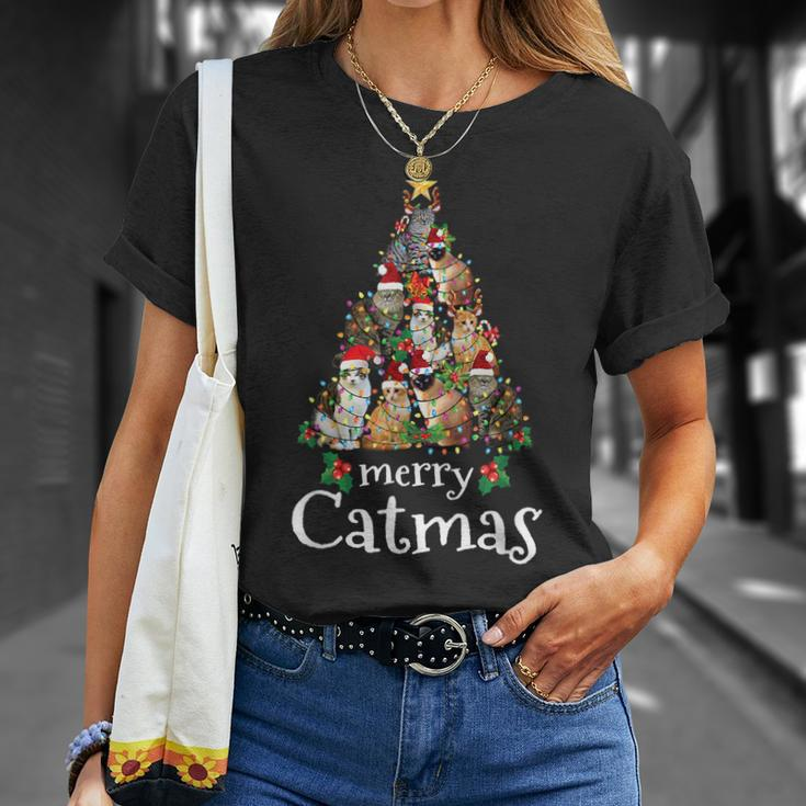 Merry Catmas Cat Mom Cat Dad Christmas Cat V2T-shirt Gifts for Her