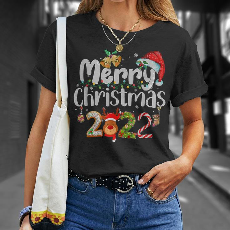 Merry Christmas 2022 Family Xmas Ball Light Garden Reindeer T-shirt Gifts for Her