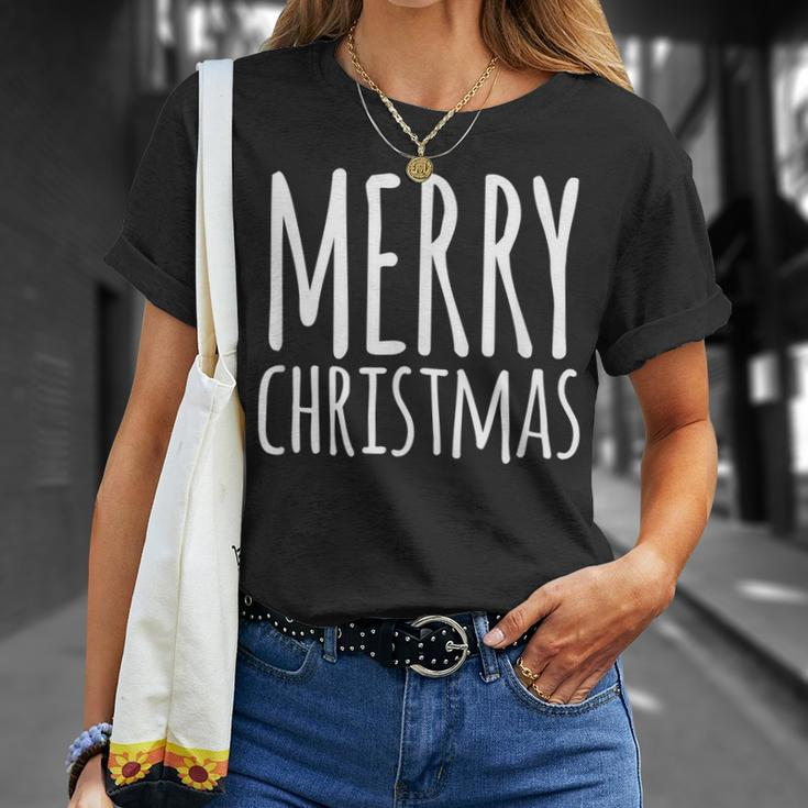 Merry Christmas Weihnachts Spruch Dekoration Damen Herren V2 T-Shirt Geschenke für Sie