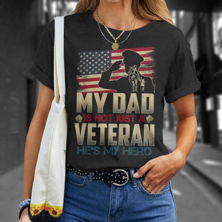 Military Family Veteran Support My Dad Us Veteran My Hero V2T-shirt Gifts for Her