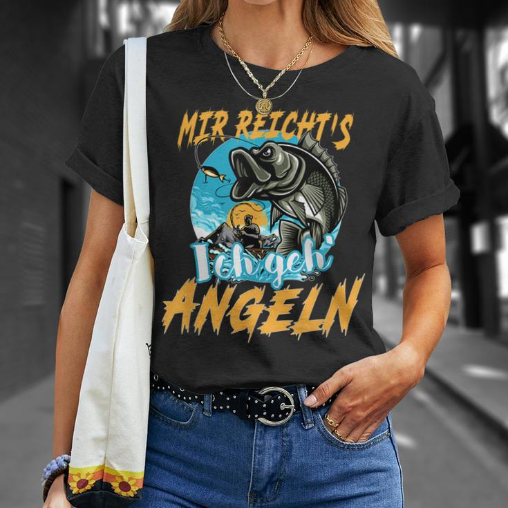 Mir Reichts Ich Geh Angeln Angel Angler Fischen T-Shirt Geschenke für Sie
