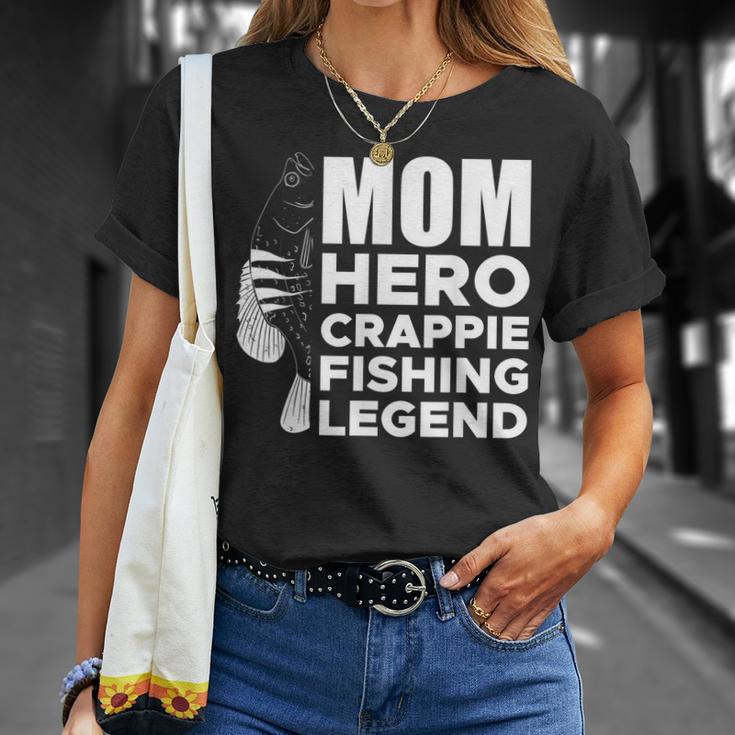 Mom Hero Crappie Fishing Legend Muttertag V2 T-Shirt Geschenke für Sie