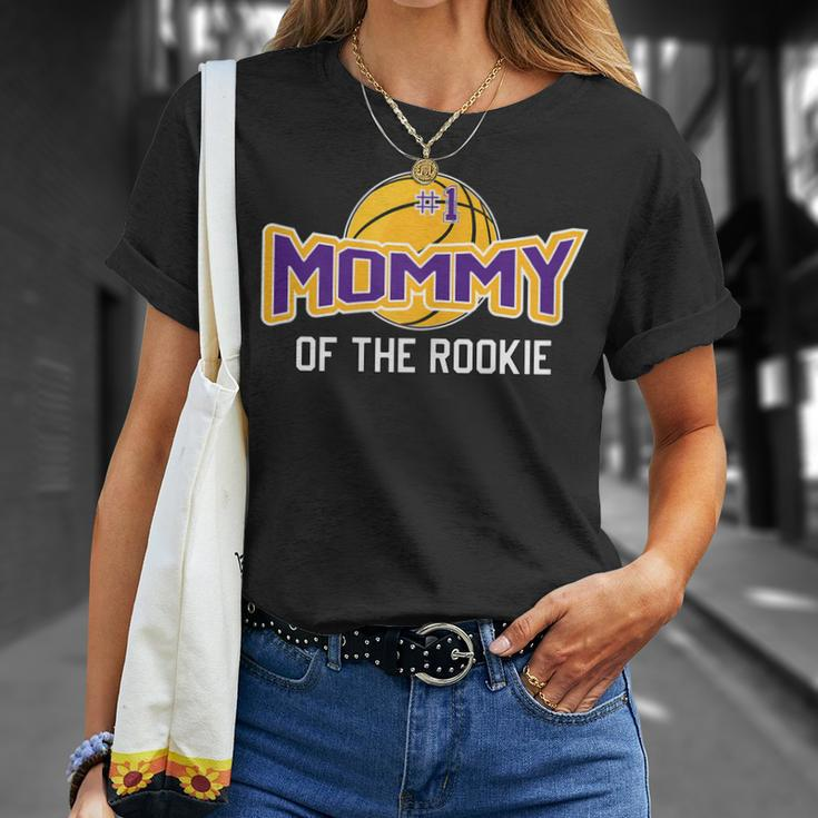 Mommy Of Rookie 1St Birthday Basketball Theme Matching Party Gift For Womens Unisex T-Shirt Gifts for Her