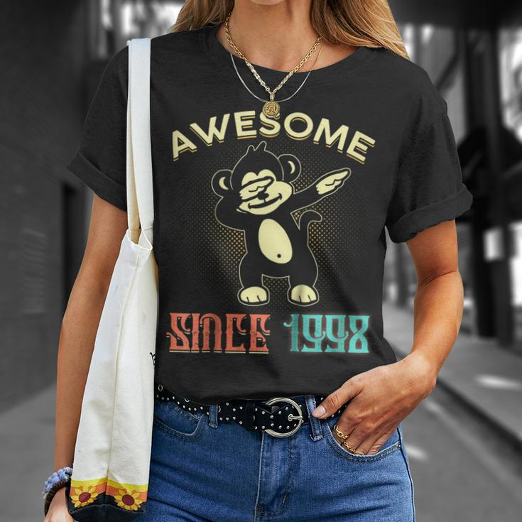 Monkey Dabbing Awesome Since 1998 21St Yrs Birthday Unisex T-Shirt Gifts for Her