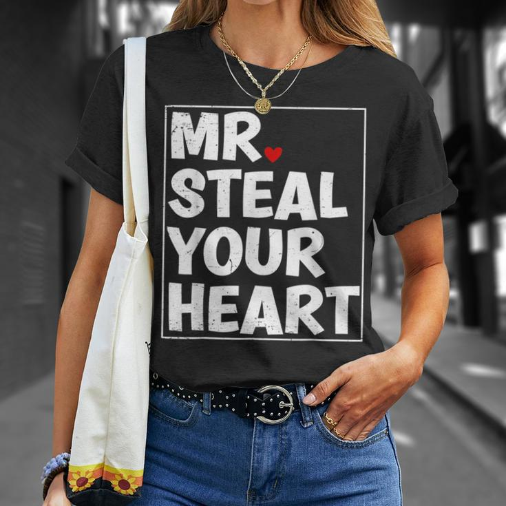Mr Steal Your Heart Valentines Day Boys Kids T-Shirt Gifts for Her