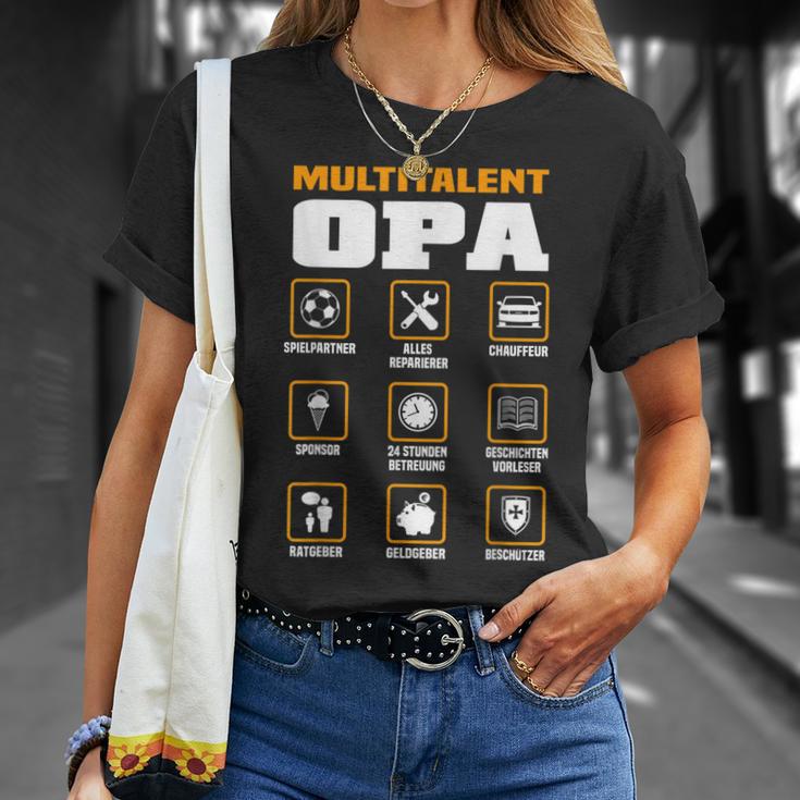 Multitalent Opa T-Shirt mit lustigen Icons, Shirt für Großväter Geschenke für Sie