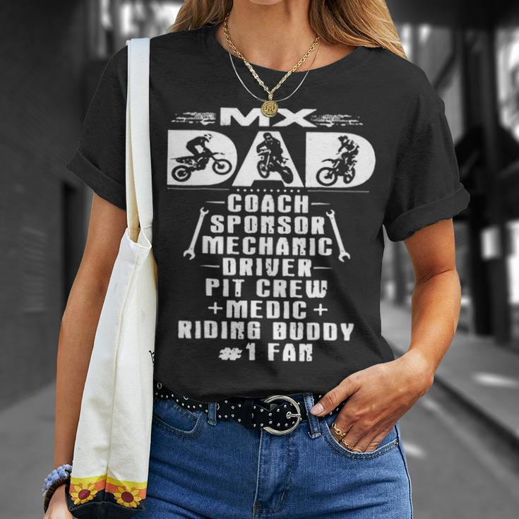 Mx Dad Coach Sponsor Mechanic Driver 1Fan Motocross Unisex T-Shirt Gifts for Her
