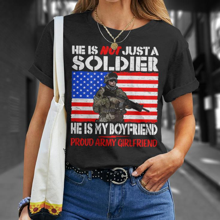 My Boyfriend My Soldier Proud Army Girlfriend Military Lover Unisex T-Shirt Gifts for Her