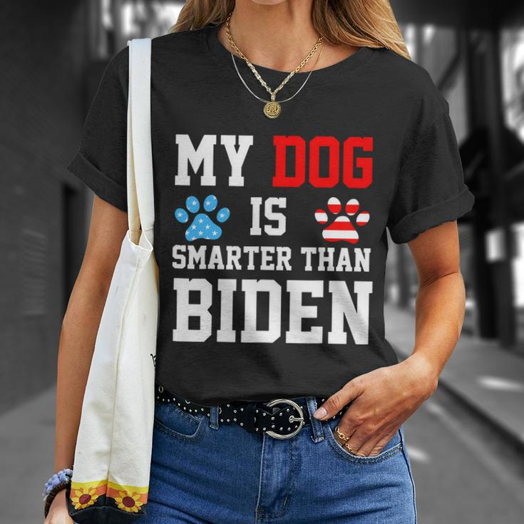 My Dog Is Smarter Than Biden Unisex T-Shirt Gifts for Her