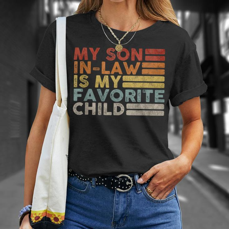 My Son In Law Is My Favorite Child Vintage Family Reunion 80 Unisex T-Shirt Gifts for Her