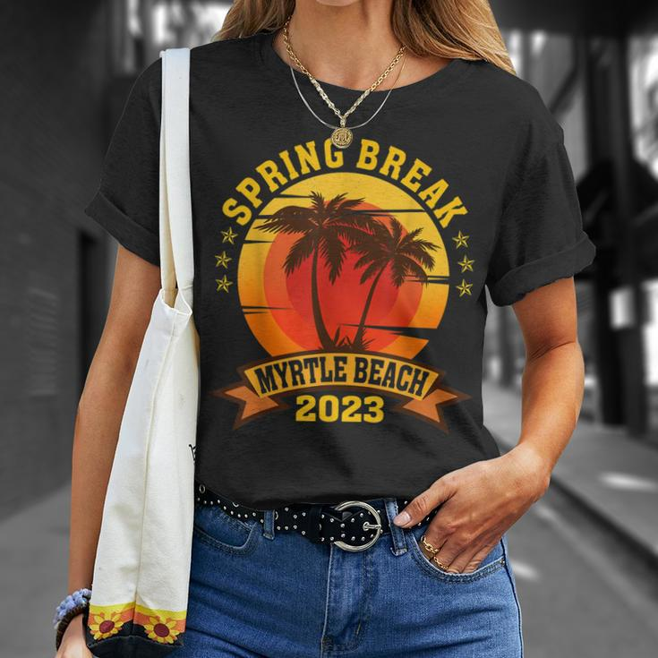 Myrtle Beach 2023 Spring Break Family School Vacation Retro Unisex T-Shirt Gifts for Her