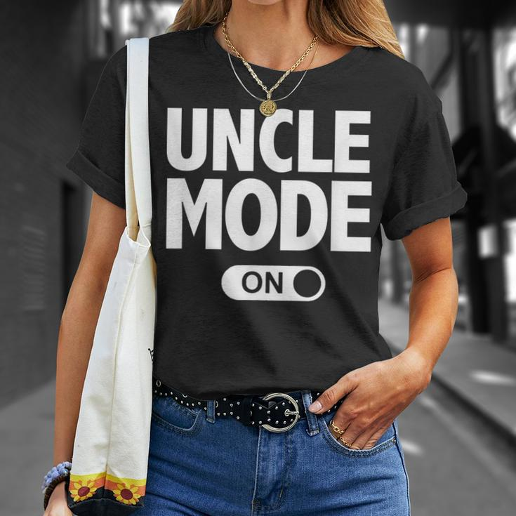 New Uncle Mode Pregnancy Baby Announcement Unisex T-Shirt Gifts for Her