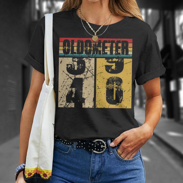 Oldometer 39 40 Funny 40Th Turning 40 Birthday Gift Unisex T-Shirt Gifts for Her