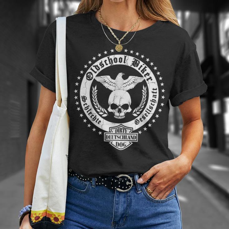 Oldschool Biker Bad Society T-Shirt Geschenke für Sie