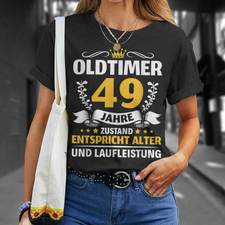 Oldtimer Mann Frau 49 Jahre 49 Geburtstag T-Shirt Geschenke für Sie