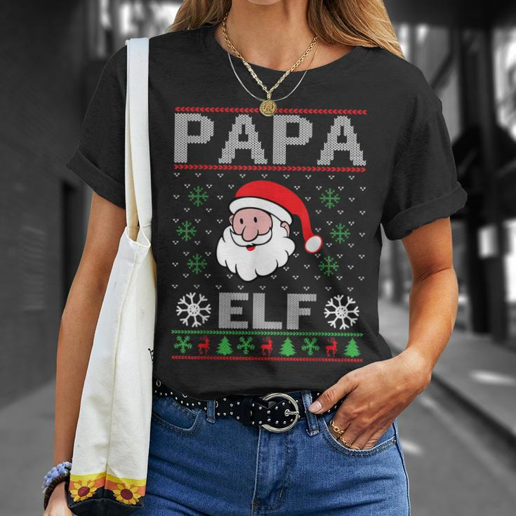 Papa Elf Outfit Weihnachten Familie Elf Weihnachten T-Shirt Geschenke für Sie