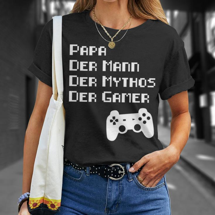 Papa Vater Mythos Legende Gamer Zocker Langarmshirt Geschenke für Sie