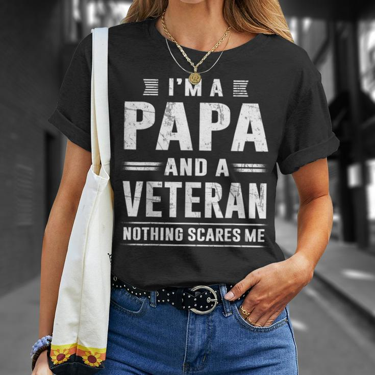 Im A Papa And Veteran Men Grandpa Sayings Dad Present T-Shirt Gifts for Her