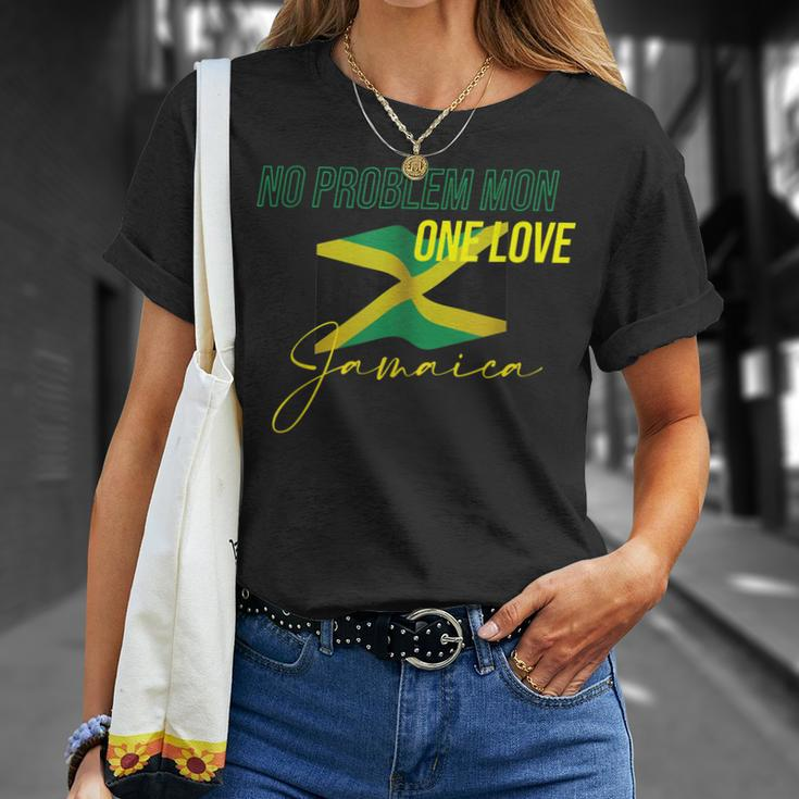 Patriotic One Love Jamaica Pride Clothing Jamaica Flag Color Unisex T-Shirt Gifts for Her