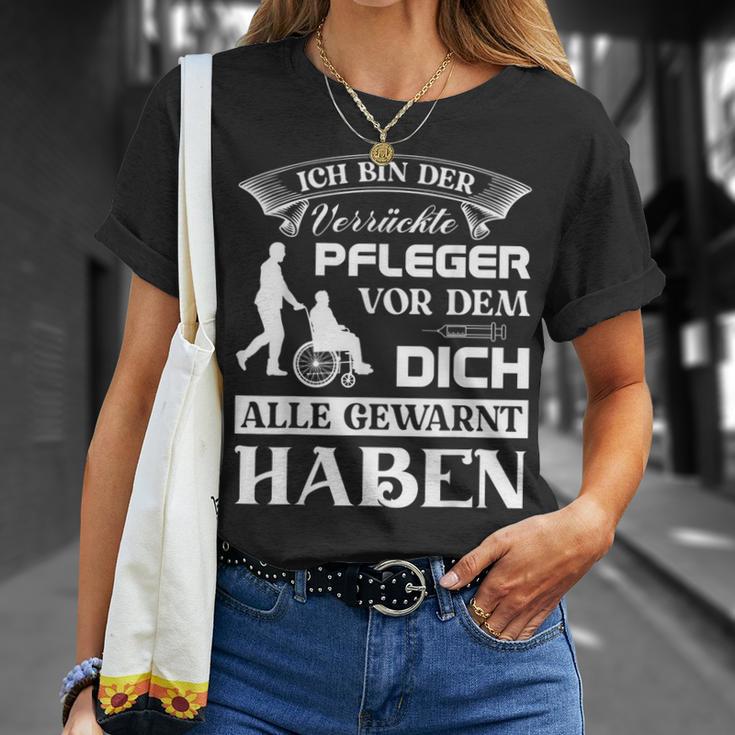 Pflegekraft Kasack Altenpfleger Ich Bin Der Verrückte Pflege T-Shirt Geschenke für Sie