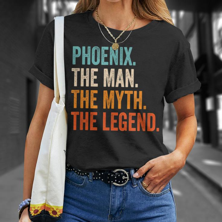 Phoenix The Man The Myth The Legend First Name Phoenix Gift For Mens Unisex T-Shirt Gifts for Her