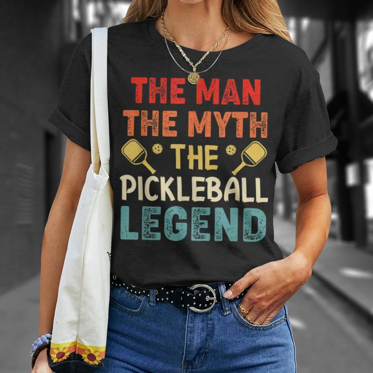 Mens Pickleball Husband Dad Legend Vintage Fathers Day T-Shirt Gifts for Her