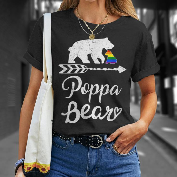 Poppa Bear Lgbt Lgbtq Rainbow Pride Gay Lesbian Unisex T-Shirt Gifts for Her