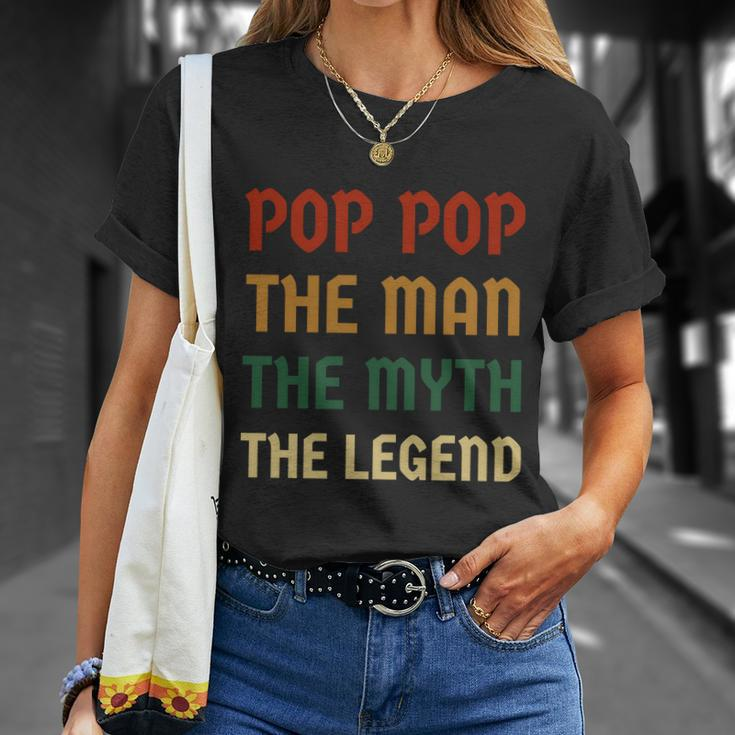 Poppop The Man The Myth The Legend Vintage Daddy Gift Unisex T-Shirt Gifts for Her