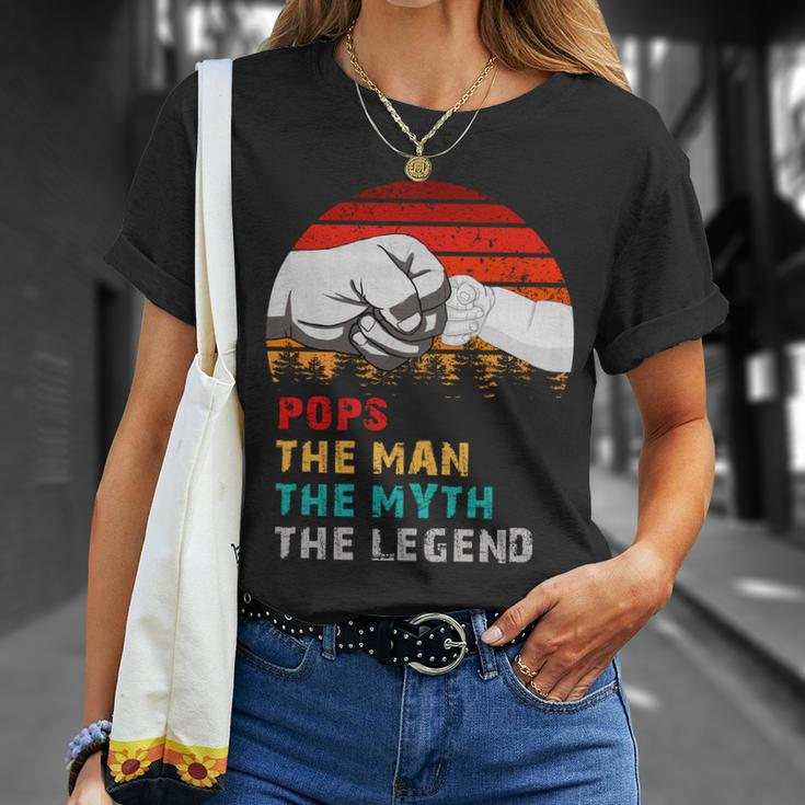 Pops The Man The Myth The Legend Unisex T-Shirt Gifts for Her