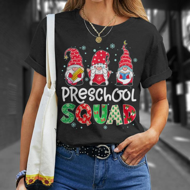 Preschool Squad Gnome Teacher Student Christmas Boys Girls T-shirt Gifts for Her