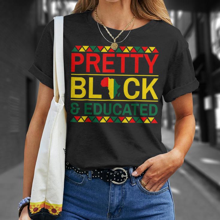 Pretty Black And Educated African Women Black History Month V8 T-Shirt ...