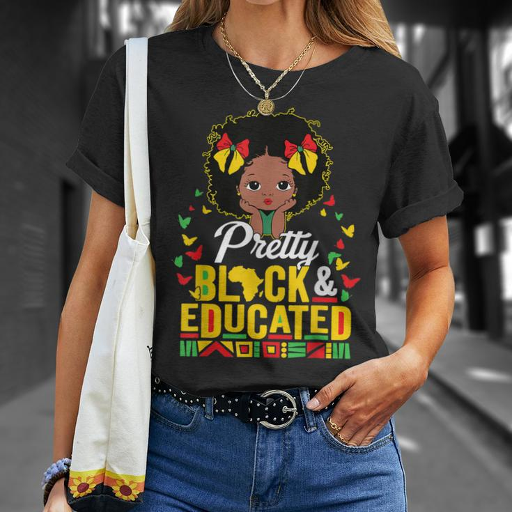 Pretty Black And Educated I Am The Strong African Queen V6 T-Shirt Gifts for Her