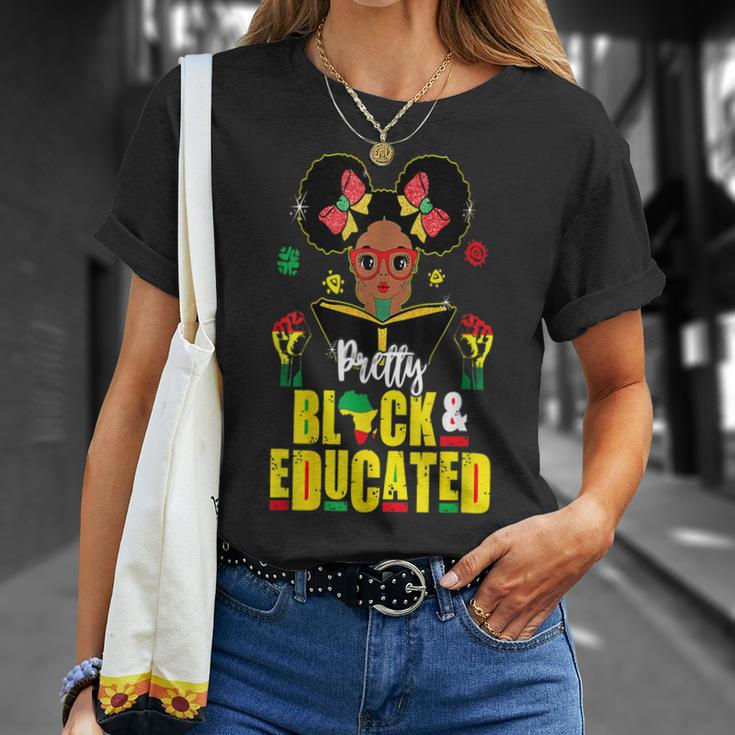 Pretty Black And Educated I Am The Strong African Queen V9 T-Shirt Gifts for Her