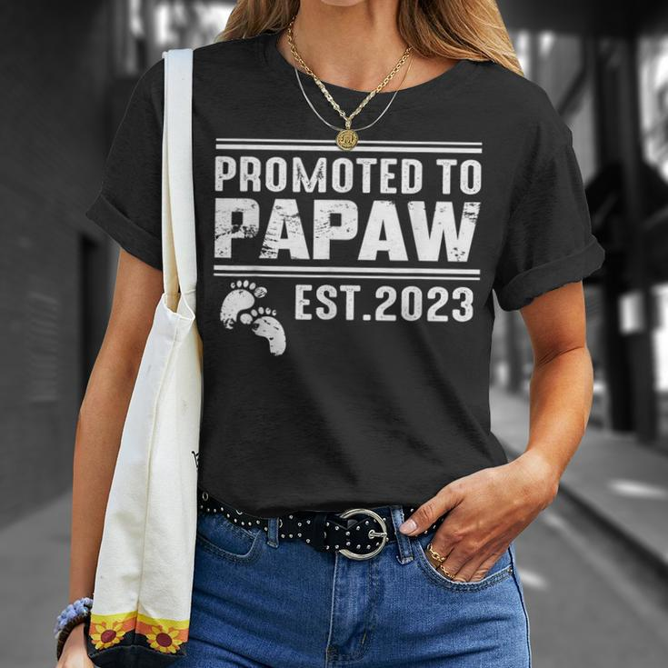 Promoted To Papaw 2023 Funny For First Time Papaw Unisex T-Shirt Gifts for Her