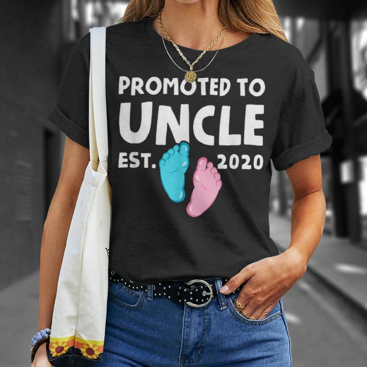 Promoted To Uncle Est 2020 Pregnancy New Uncle Gift Unisex T-Shirt Gifts for Her