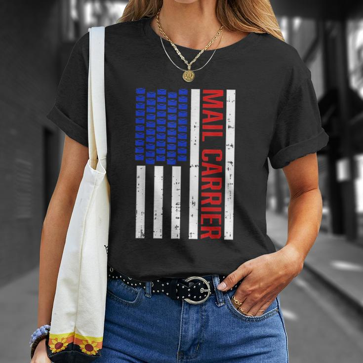 Proud Patriotic Postal Worker American Flag Us Postal Worker V2 T-shirt Gifts for Her
