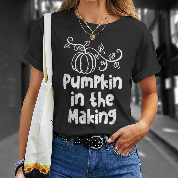 Pumpkin In The Making Thanksgiving Pregnancy New MotherUnisex T-Shirt Gifts for Her