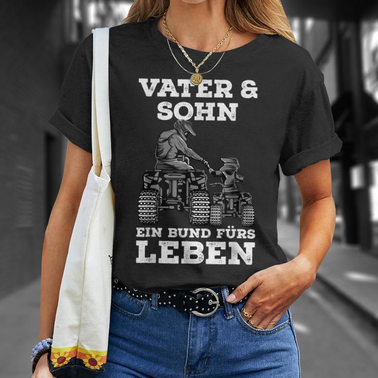 Quad Vater Sohn Papa Atv Fahrer Vatertag T-Shirt Geschenke für Sie