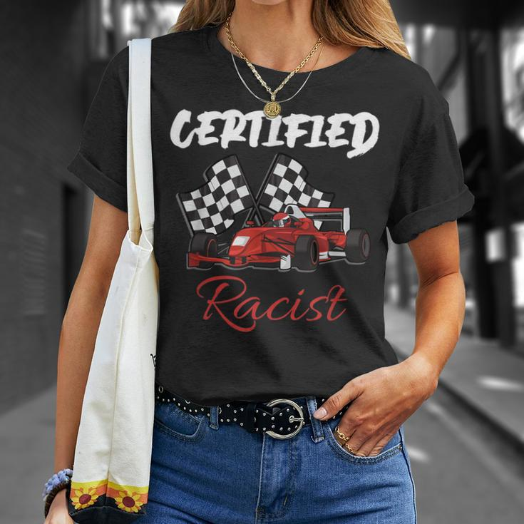 Racer Boost Speedster Certified Retro Racist Certified Race T-Shirt Gifts for Her
