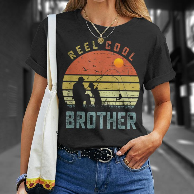 Reel Cool Brother Fathers Day Gift For Fishing Dad Unisex T-Shirt Gifts for Her