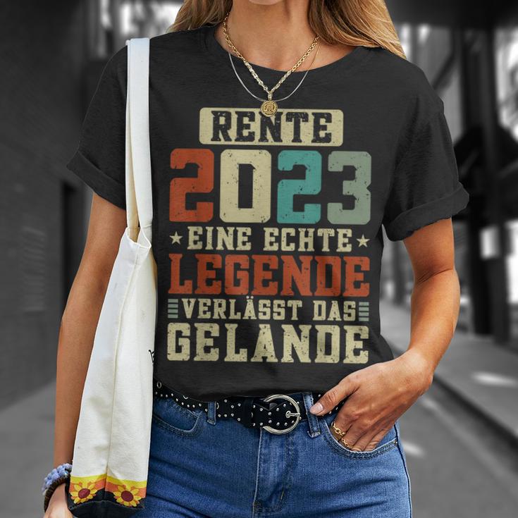 Rente 2023 Eine Echte Legende Verlässt Das Gelände Retro T-Shirt Geschenke für Sie