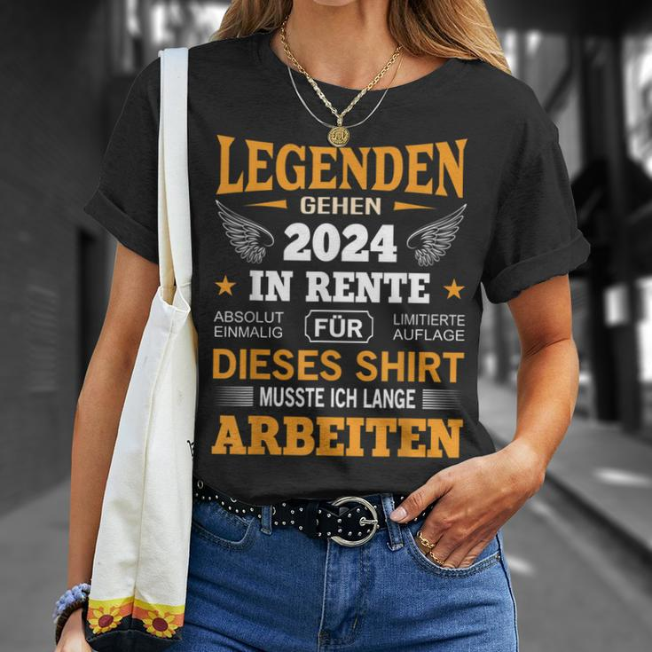 Rente 2024 Ruhestand Pension Deko Dekoration Rentner 2024 T-Shirt Geschenke für Sie