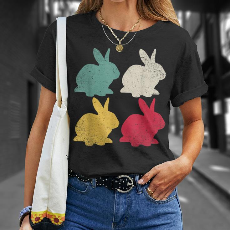 Retro Easter Bunny Rabbit Vintage Men Dad Kids Women V2 T-Shirt Gifts for Her