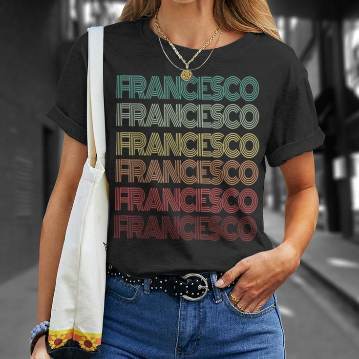 Retro First Name Francesco Italian Boy Birthday Father Son T-Shirt Gifts for Her